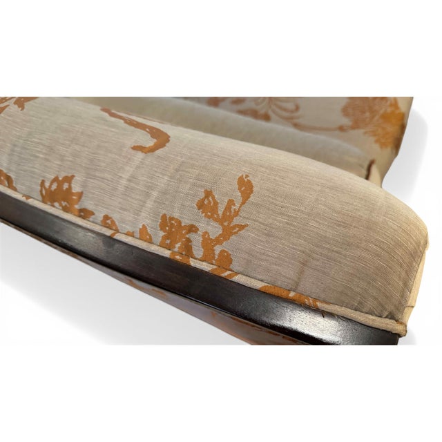 Transitional Silk Damask Chaise or Reamier For Sale - Image 11 of 11