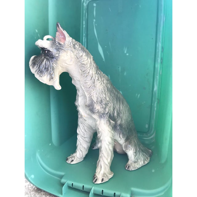 Large Schnauzer Dog Statue Chairish