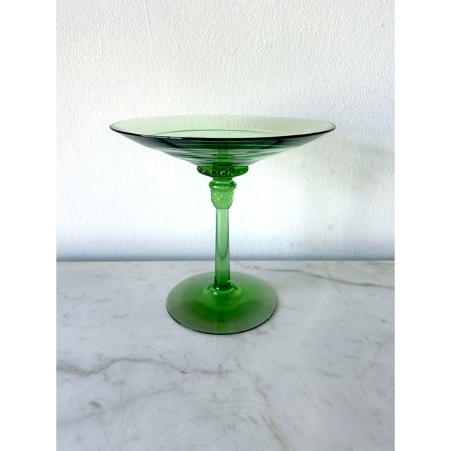 1920s 1920s Heisey Charter Oak Moongleam Optic Tazza For Sale - Image 5 of 8