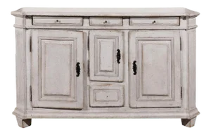 Century Late 18th Century Swedish Gustavian Painted Wood Sideboard with Fluted Pilasters