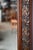 Here is a lovely mirror with bohemian flair. Its wood and stucco frame features a repeating motif of embossed oak leaves...