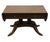 Traditional Drexel Heritage Covington Park Collection Bookmatched Walnut Traditional Duncan Phyfe Style 58" Drop-Leaf Accent Coffee Table For Sale - Image 3 of 12