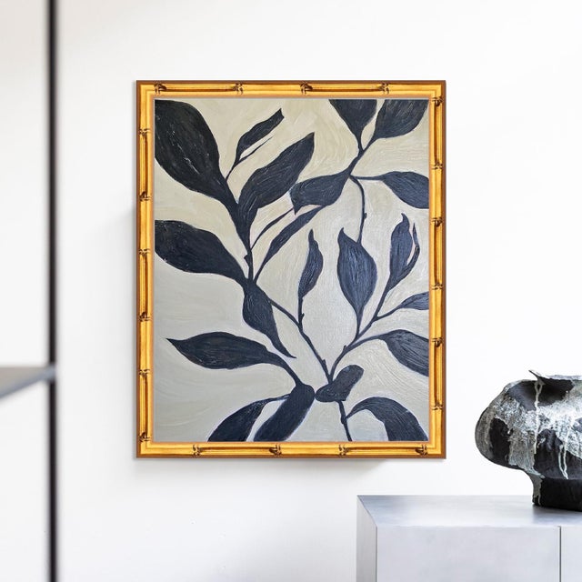 Contemporary Abstract Botanical Acrylic Painting on Canvas, Framed Original Modern Organic Art by Tatiana Duperault For Sale - Image 3 of 5