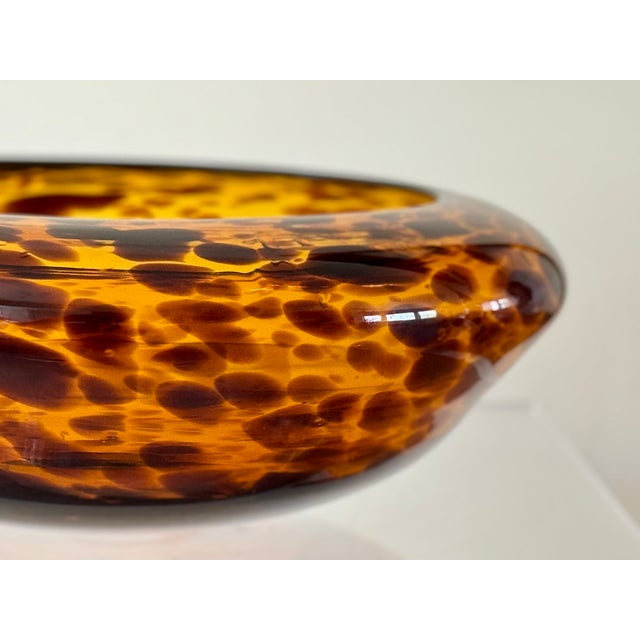 1970s 1970’s Italian Blown Tortoise Shell Glass For Sale - Image 5 of 12