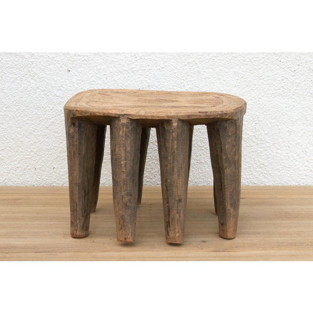 Wood 8-Legged Vintage Nupe Stool For Sale - Image 7 of 9