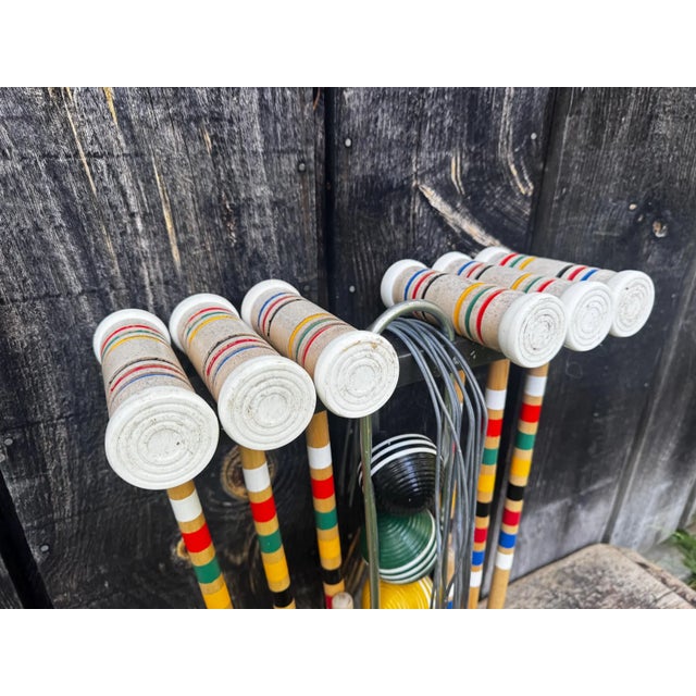 American Vintage Croquet Set - Croquet Set — Forster Croquet Set — Vintage Yard Games — Vintage Croquet For Sale - Image 3 of 6