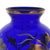 Metal Bohemian Czech Hand-Blown Cobalt Blue Enamel & Fire-Gilt Cabinet Vase 8" For Sale - Image 7 of 17