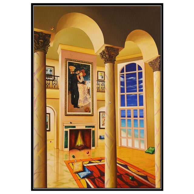 Cubism Surreal Interior, Orlando Quevedo For Sale - Image 3 of 5