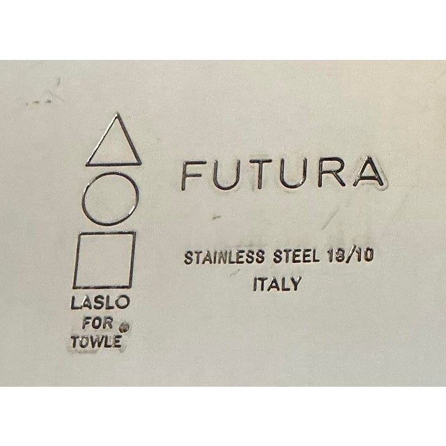 Larry Laslo Towle Futura Series Modern Red Center Bowl With Cutting Board 1980s Post Modern For Sale - Image 12 of 12