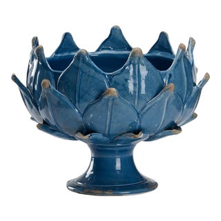 Leaf Vase - Blue For Sale