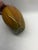 Vintage Murano-Style Orange & Amber Striped Cane Art Glass Vase For Sale - Image 4 of 6