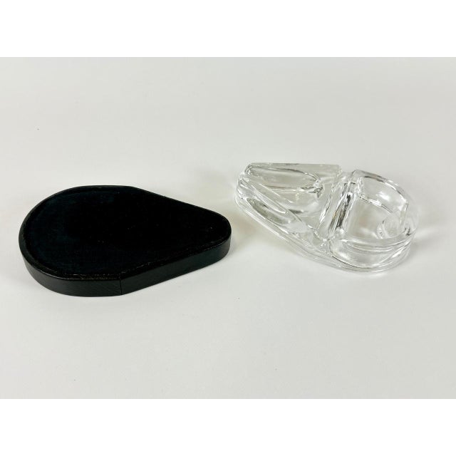 1970s Vintage Leather Pipe Ashtray in the style of Paul Dupré for Lafon, 1960s For Sale - Image 5 of 14