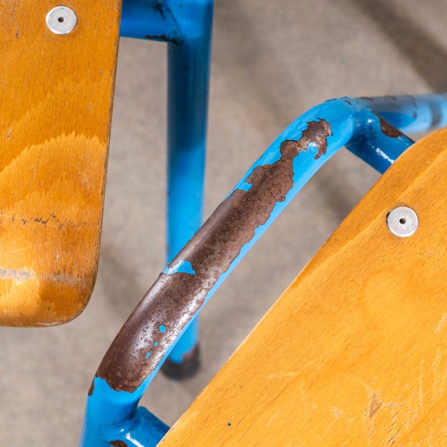 Wood Vintage Stacking Dining Chairs, 1960s, Set of 6 For Sale - Image 7 of 12