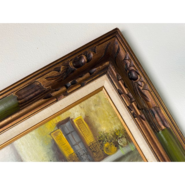 1970s Vintage Impressionist French Quarter Street Scene Oil Painting by Lisa For Sale - Image 10 of 11