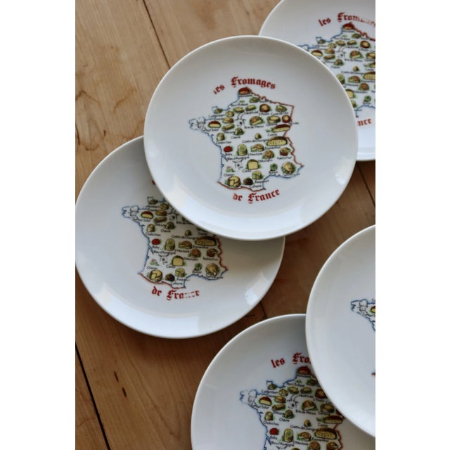 Vintage Cheese Plates from Euro Porcelain, Set of 6 For Sale - Image 3 of 7