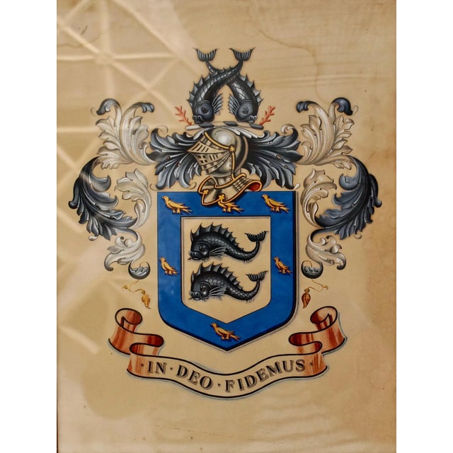 Edwardian Brighton Sussex Coat of Arms, 1900s For Sale - Image 6 of 6