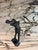 Dark Green Bronze Abstract Cubist Golfer Sculpture For Sale - Image 8 of 9