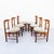 A fully restored set of vintage 1950s mid century modern walnut dining chairs by Greta Grossman for Glenn of California....