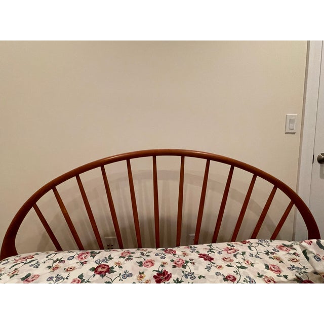 1980s Solid Teak Queen Size Bed Frame For Sale - Image 4 of 11
