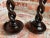 Brown Pair Set Antique English Oak Open Barley Twist Candlesticks Candle Holder Brass For Sale - Image 8 of 12