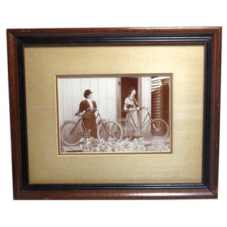 Antique Photograph of Women & Bicycles For Sale