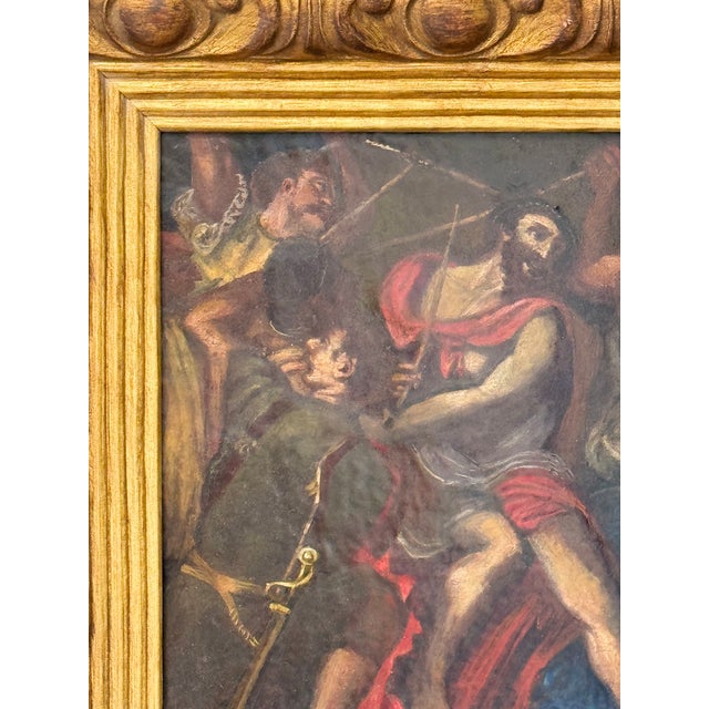 Italian 17th Century Italian School Oil Painting, "The Coronation of Thorns" After Titian For Sale - Image 3 of 7