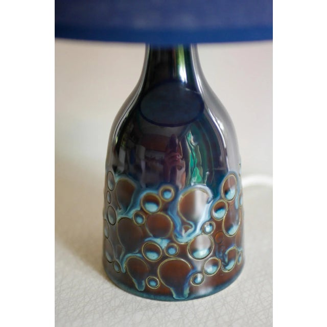 Ceramic Mid-Century Modern Pottery Table Lamp with Candy Glazing from Söholm, Denmark., 1960s For Sale - Image 7 of 13
