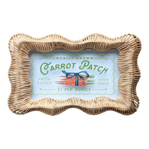 Spring Rattan Wicker Carrot Patch Wall Sign