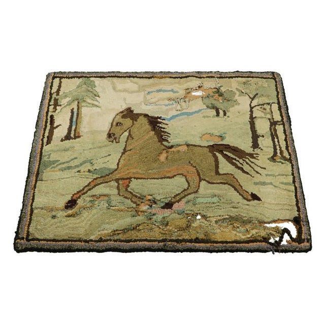 Handmade in wool and originating circa 1920-1930, this 3x3 rug is a rare and exciting new curation in Rug & Kilim’s...