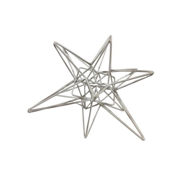 Cool White Wire Starr Freshly Powder Coat With Some Sparkle For Sale - Image 4 of 5