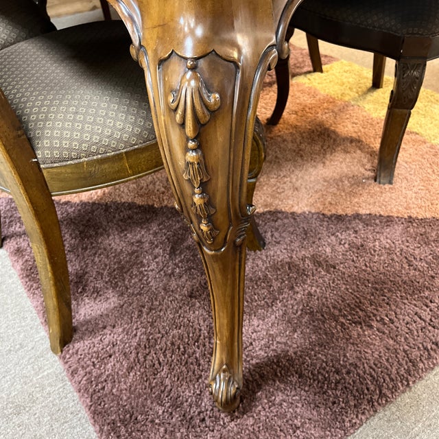 Traditional 1980s Karges Dining Table, Bernhardt Chairs For Sale - Image 3 of 10