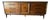 Mid Century Modern Walnut 74” Dresser by Bassett For Sale