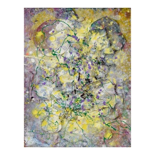 "Five Pound Painting" - Abstract Expressionist Composition in Acrylic on Canvas by Charles David Francis For Sale
