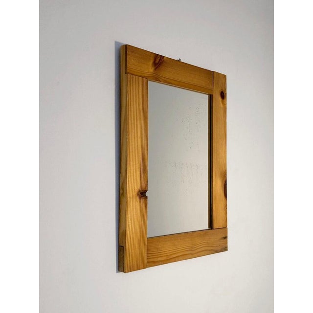 Mid-Century Modern Small Mid-Century Modern Wall Mirror, France, 1950s For Sale - Image 3 of 6
