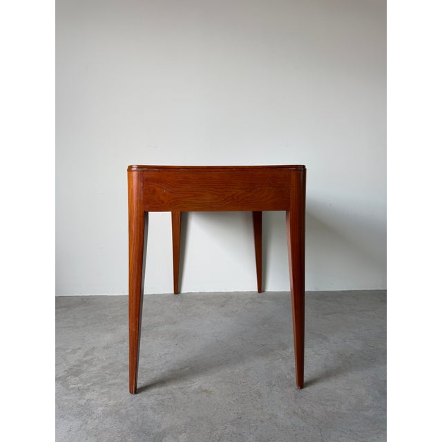 Wood Émile-Jacques Ruhlmann French Art Deco Style Leather-Top Writing Desk For Sale - Image 7 of 12