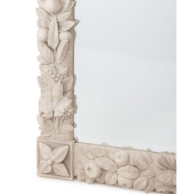 Late 20th Century Pinecone & Fruit Motif Stone Composition Mirror For Sale - Image 4 of 7