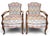 French Pair of Mid-Century French Louis XV Style Walnut Bergère Fauteuils With Ikat Upholstery For Sale - Image 3 of 13