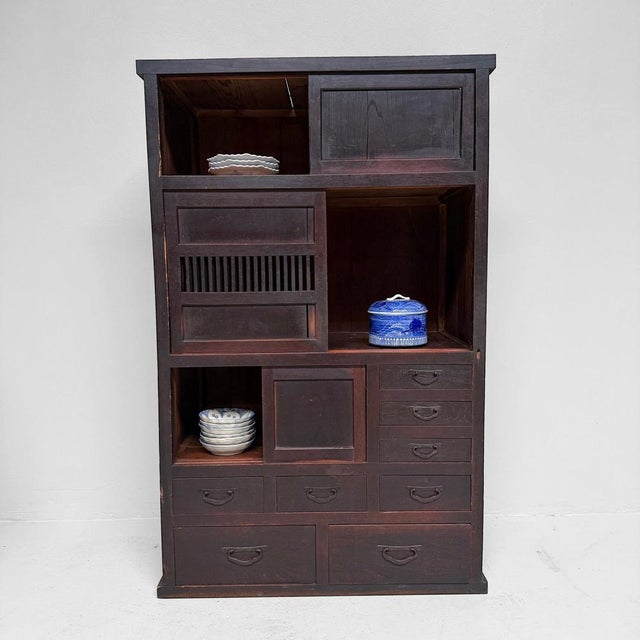 Japanese Mizuya Tansu Storage Cabinet, 1900-1920 For Sale - Image 14 of 18