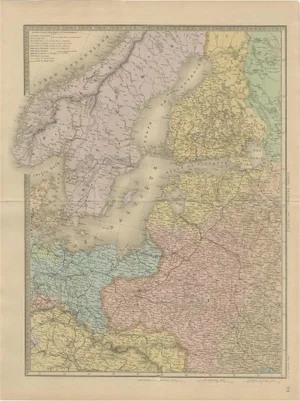 Antique Map of Scandinavia and the Baltic Andriveau-Goujon, 1860s