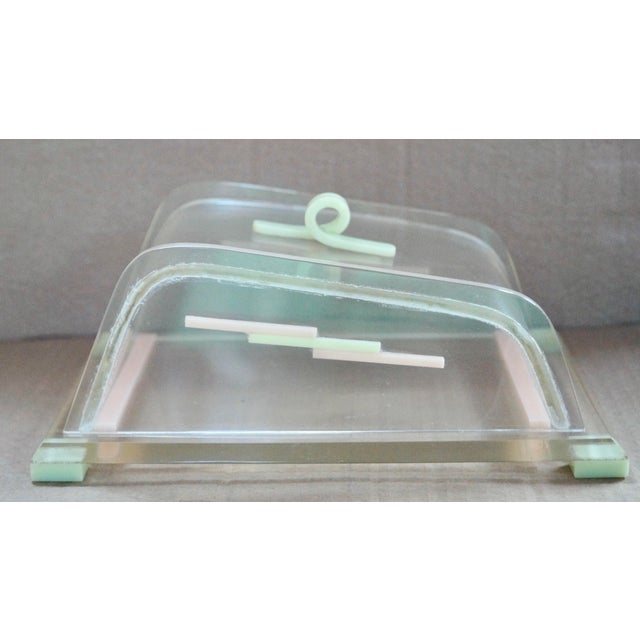 1930s Art Deco Acrylic Butter Dish, 1930 For Sale - Image 5 of 7