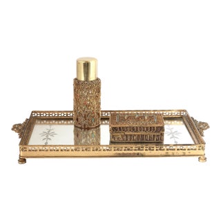 Midcentury Hollywood Glam Vanity Set For Sale