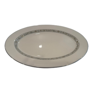 Lenox Oval Serving Platter Springdale With Platinum Trim