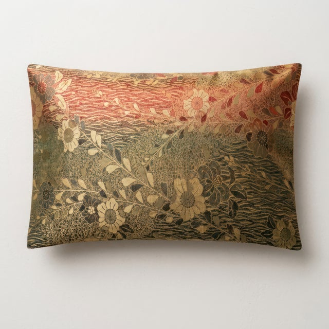Textile Japanese Silk Lumbar Cushion by Renaras For Sale - Image 7 of 7