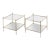French Low Side or End Tables of Silvered Metal and Glass 'Individually Priced' For Sale