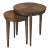 Lacey Round Nest Tables, Dark Brown - Set of 2 For Sale