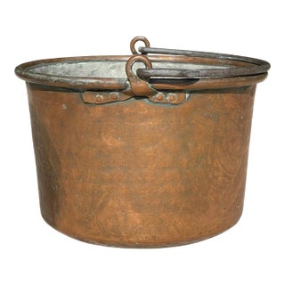Antique Hand Hammered Copper Planter For Sale