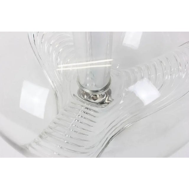 Large Clear Glass Pendant Light by Koch & Lowy for Peill & Putzler, Germany, 1970s For Sale - Image 3 of 13