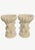 Ceramic Vintage White Ceramic Monkey Bananas Tall Catchall Statues Bowls- A Pair For Sale - Image 7 of 8
