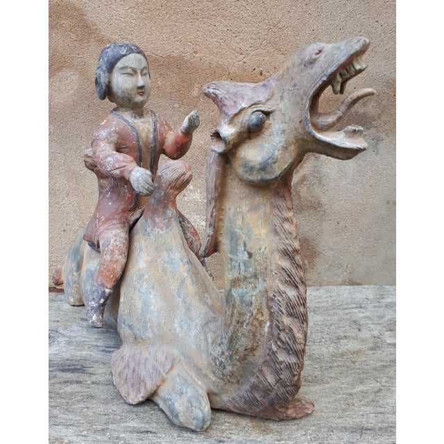 Chinese Tang Dynasty Artist, Sculpture of a Camel, 1800s, Terracotta For Sale - Image 8 of 18
