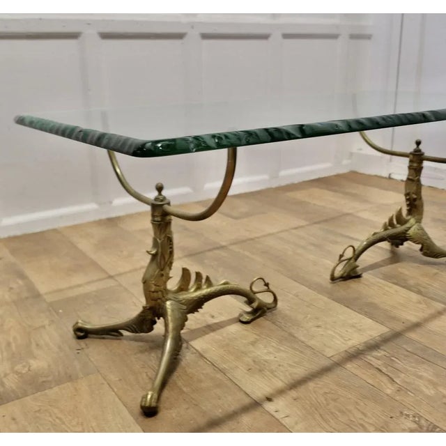 Mid-Century Brass and Glass Coffee Table, 1960s For Sale - Image 4 of 13